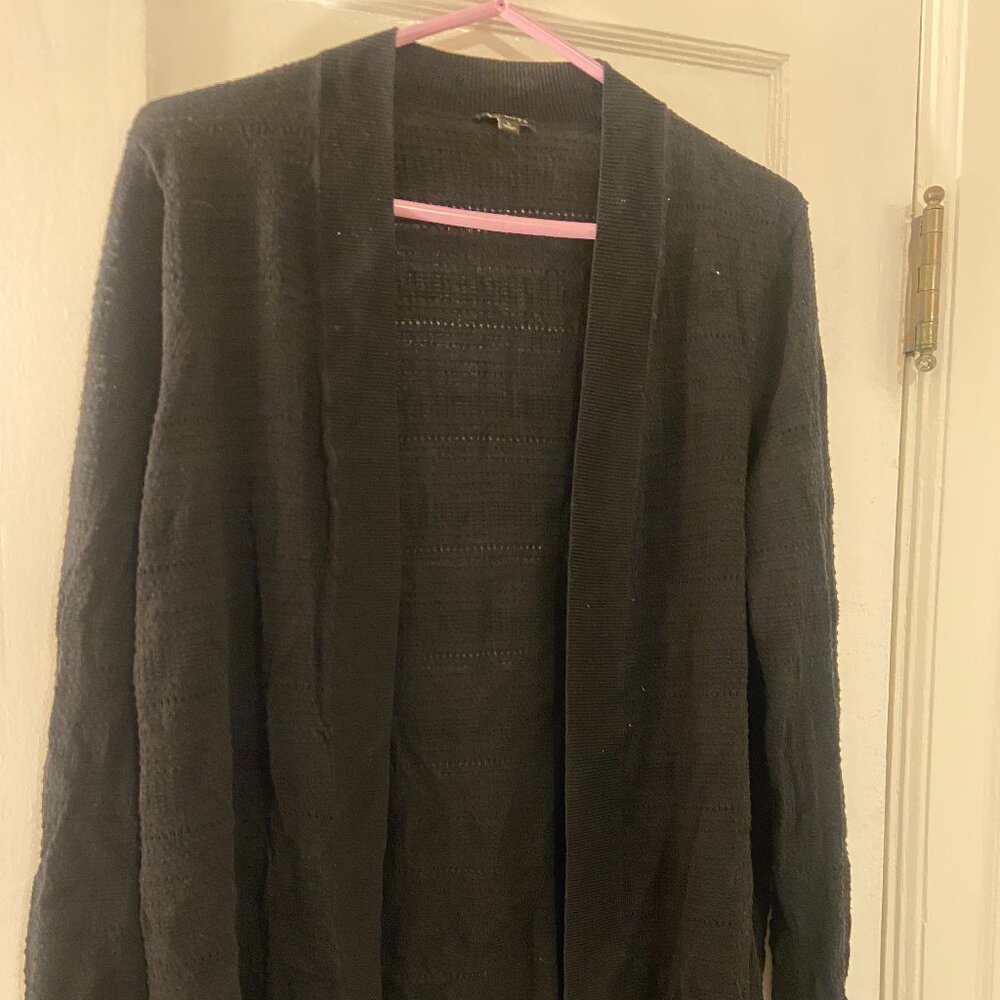 Talbot's Pointelle Stitch Open Cardigan